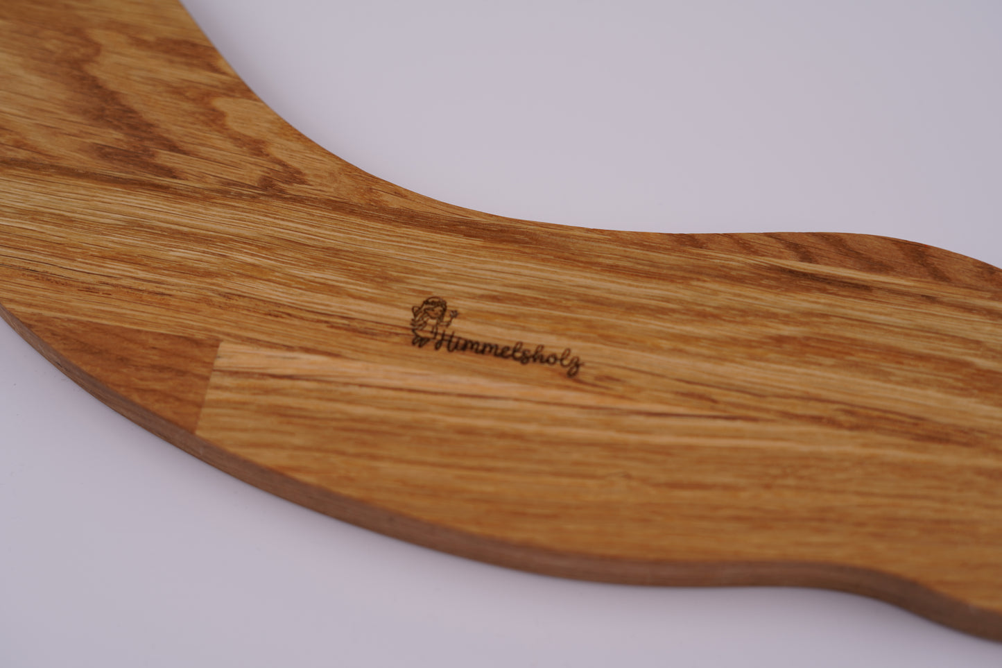 Holzhalter aus geölter Eiche, asymmetrisch mit 5 Schraubgläsern für Aquarellfarben