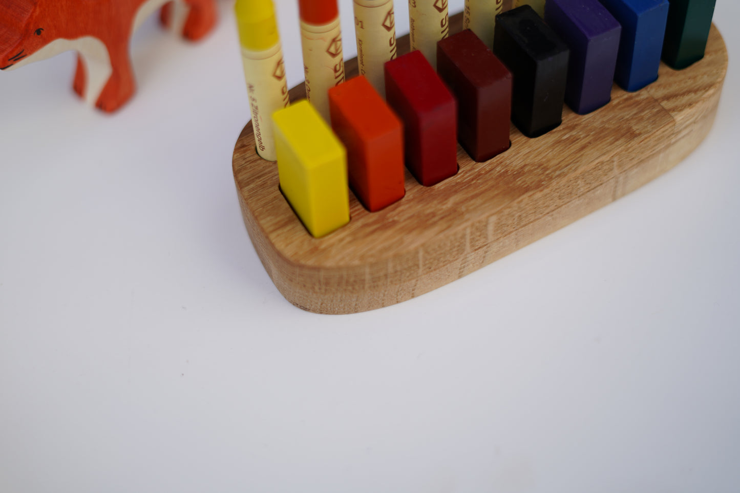 Waldorf Buntstifthalter aus Eichenholz Eckig für Stockmar Stifte & Wachsmalblöcke 8 – Himmelsholz
