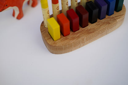 Waldorf Buntstifthalter aus Eichenholz Eckig für Stockmar Stifte & Wachsmalblöcke 8 – Himmelsholz