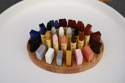 Nachhaltiger ovaler Buntstifthalter 19 × 13 cm, passend für 16 Stockmar Stifte und 16 Wachsmalblöcke